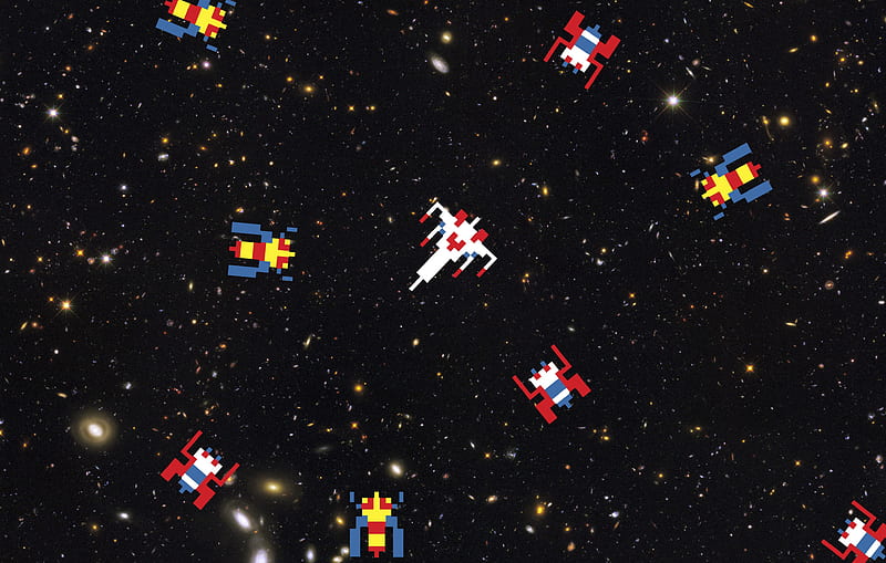 Shooter Spaceships Scifi Arcade, spaceship, scifi, artist, artwork, digital-art, 8-bit, HD wallpaper