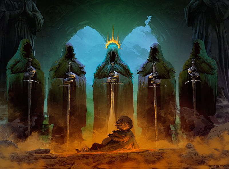 Lord of the Rings, dwarf, fanart, fantasy, hood, lord, movie, nazgul, of the, rings, sword, HD wallpaper