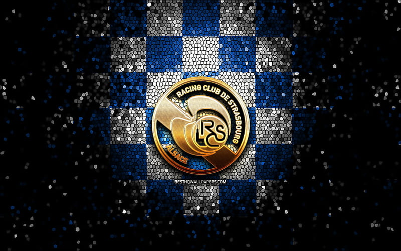 RC Strasbourg Alsace geometric art, French football club, creative art,  blue logo, HD wallpaper, Peakpx