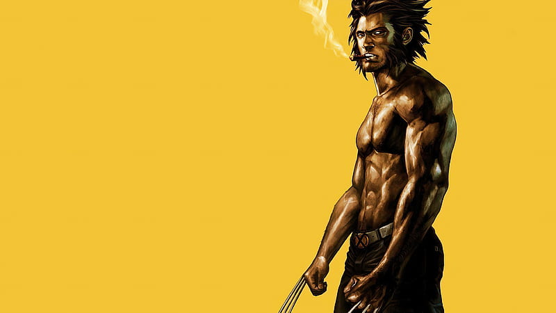 Wolverine Smoker, wolverine, superheroes, artwork, HD wallpaper