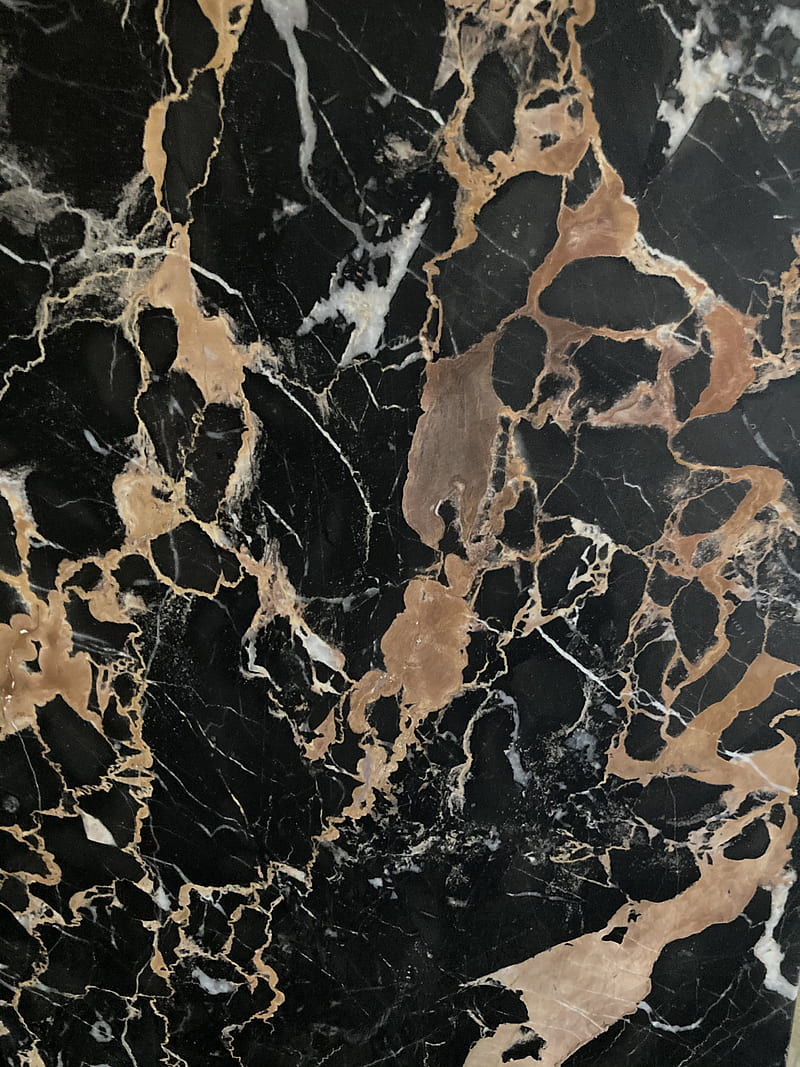 Brown Marble, black, brown, marble, HD phone wallpaper