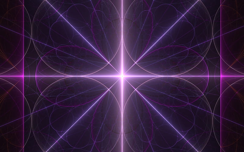 Purple Rays, abstract, rays, purple, fractal, HD wallpaper | Peakpx