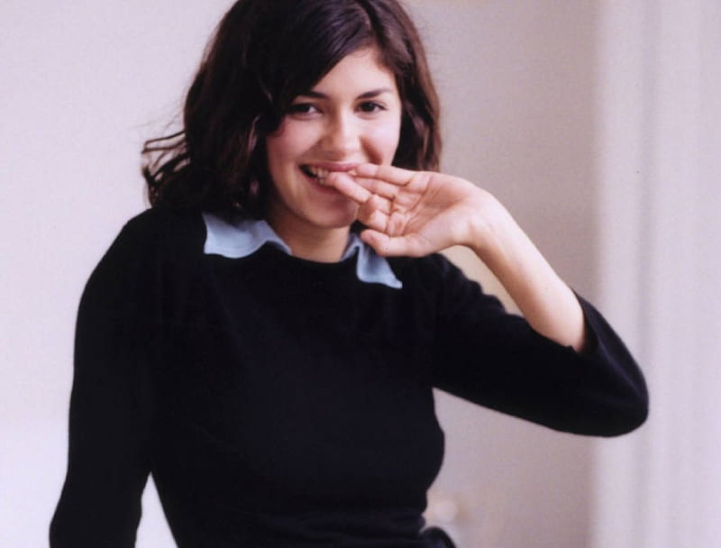 Audrey Tautou, cute, look, girl, hrdave, smile, HD wallpaper