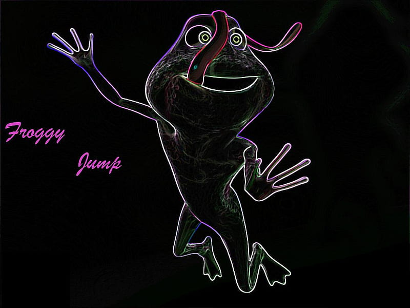 Froggy Jump, frog, black, toad, reptile, HD wallpaper