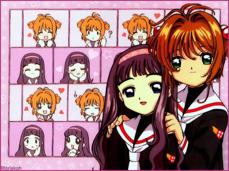 Sakura and Tomoyo, sakura, card captor sakura, anime, manga, tomoyo, HD ...