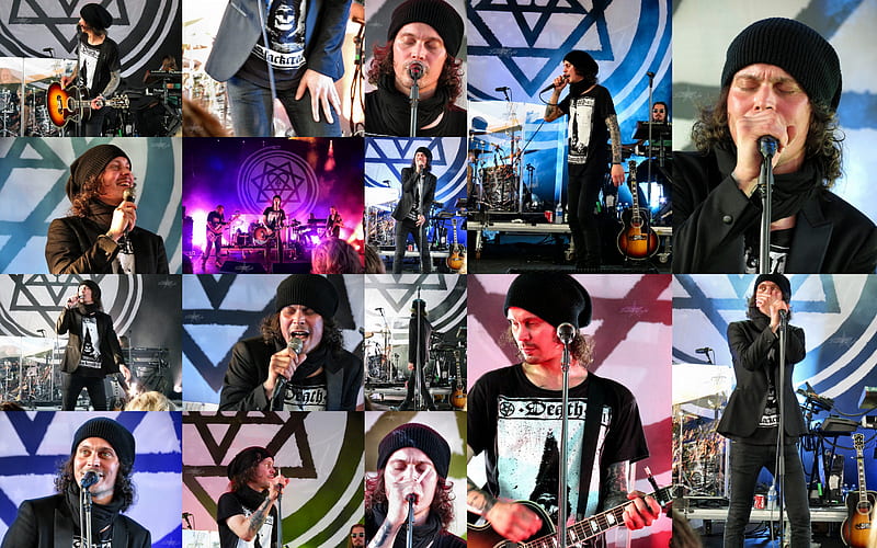 HIM collage, live, show, Ville, music, band, HIM, concert, HD wallpaper