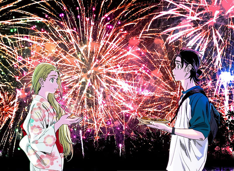 Anime, Summertime Render, Shinpei Ajiro , Ushio Kofune , Fireworks, HD wallpaper