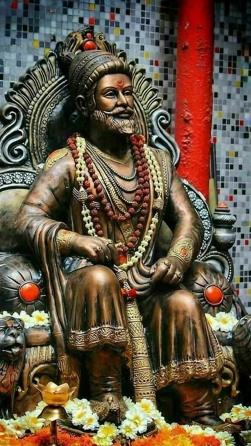 Shivaji Raje Bhosle, Bronze Statue, maharaj, chhatrapati shivaji maharaj, HD phone wallpaper