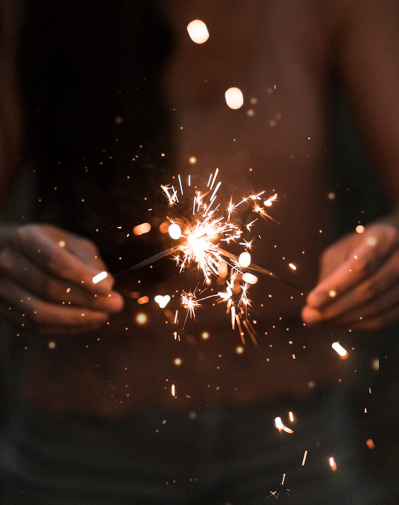 person holding fire works, HD phone wallpaper