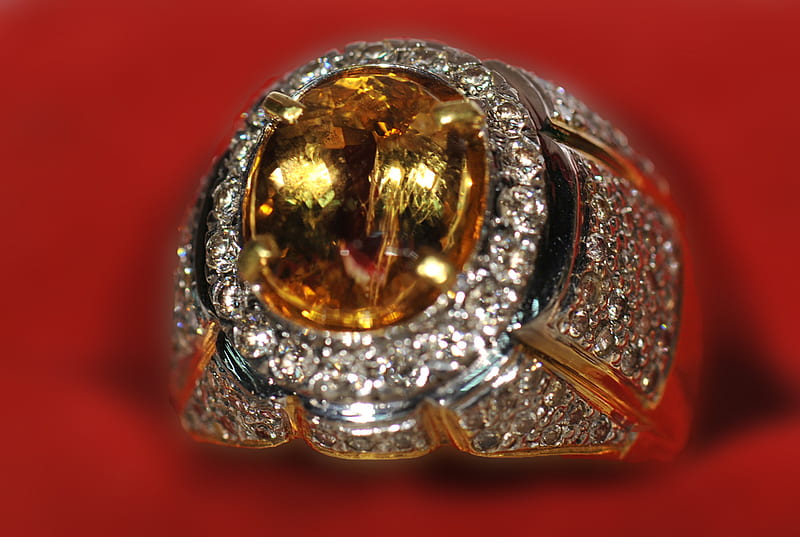 yellow-topaz, ring, gem, jewelry, HD wallpaper
