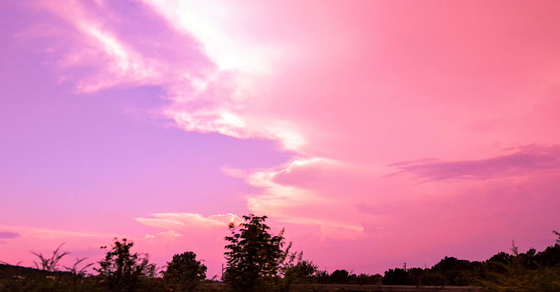 Sunset, bonito, dawn, pink, purple, sky, HD wallpaper