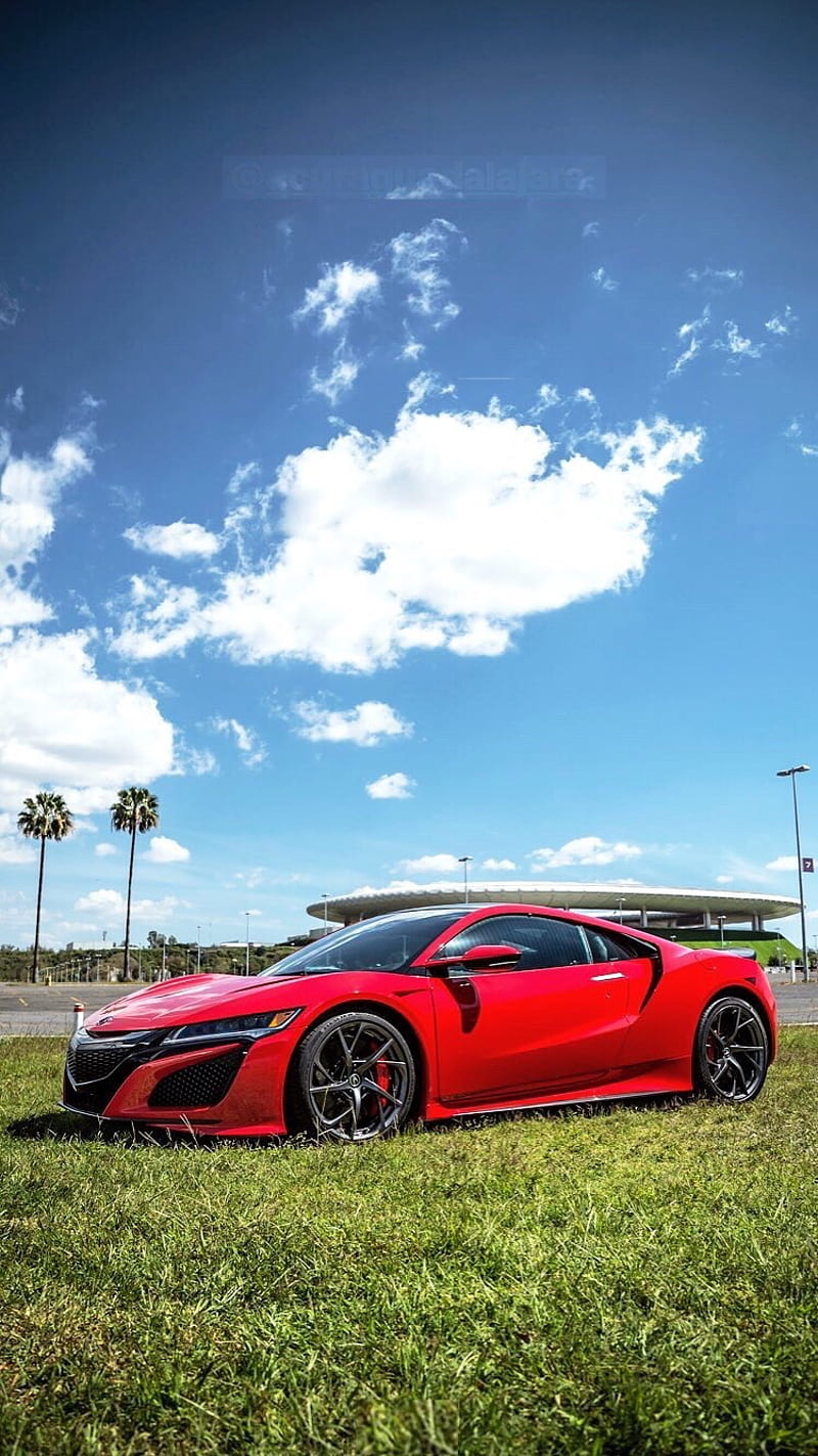 Acura NSX, 2018, awesome, car, carros, clouds, fast, new, red, sport ...