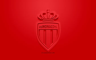 Close-up da bandeira ondulada com o logotipo do clube de futebol AS Monaco  FC — Fotografia de Stock Editorial © alexeynovikov #139637376