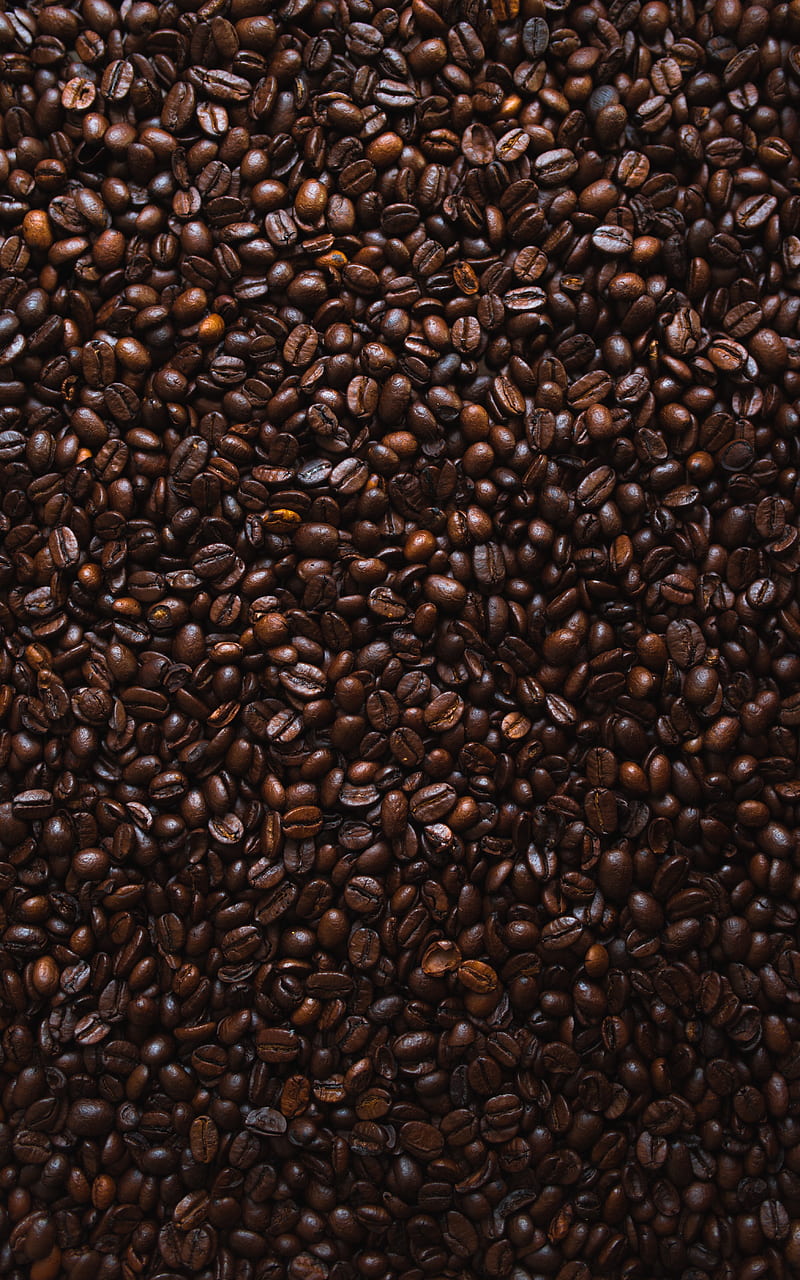 coffee, coffee beans, roasted, grains, texture, HD phone wallpaper