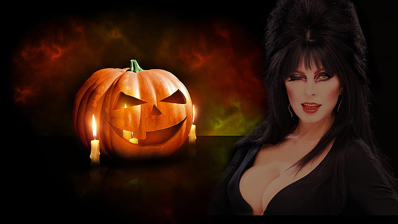 Elvira - Mistress of the Dark, movie, girl, gothic, halloween, horror, night, HD wallpaper