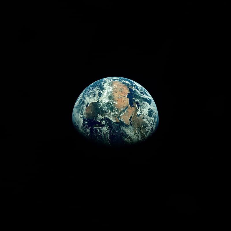earth, planet, shadow, black, space, HD phone wallpaper