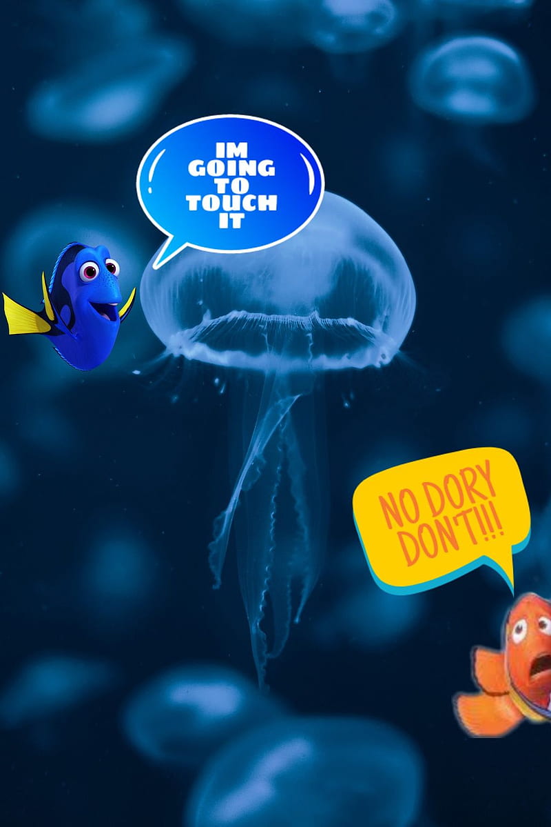 Silly Dory, aquarium, black, fish, green, jelly, marlin, nemo, space, teal, HD phone wallpaper