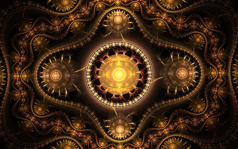 golden eye-Abstract design, HD wallpaper