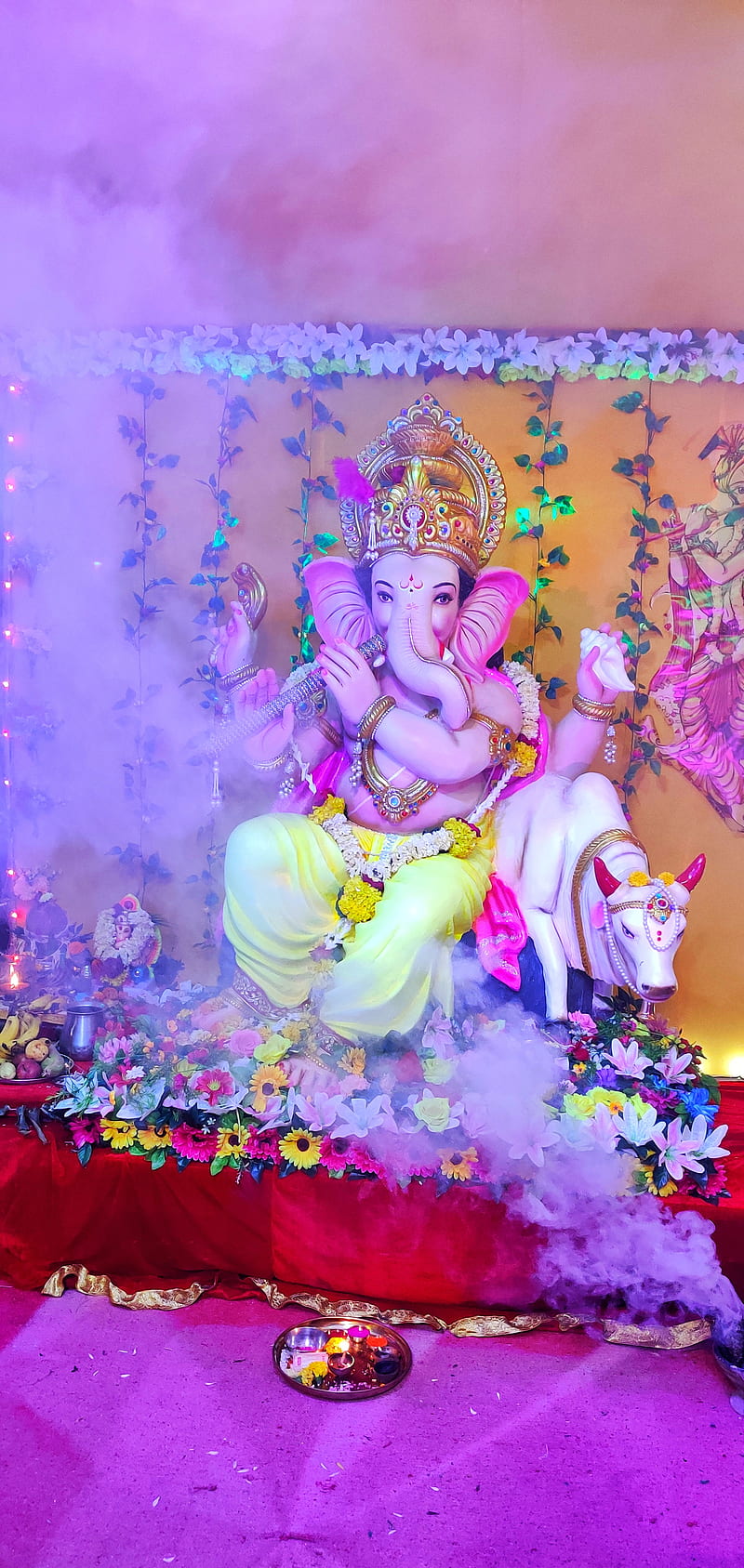 Ganesh Thakur, Blue Light Background, lord ganesh idol, god, ganpati ...