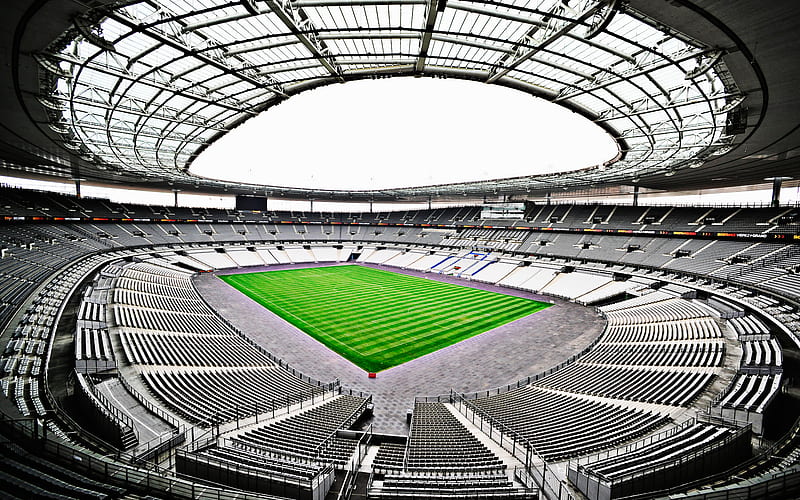 Stade De France, Saint Denis, Paris, France, inside view, football field, french football stadium, football, France national football team, HD wallpaper