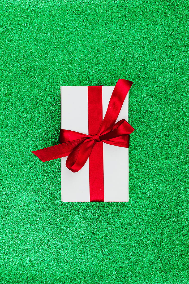 White and Red Gift Box, HD phone wallpaper