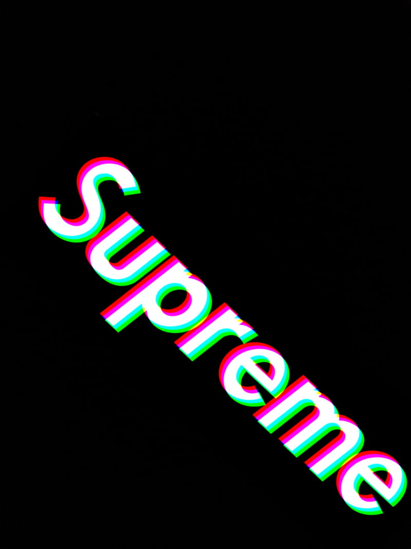 Supreme, black, brand, logo, original, sideways, white, HD phone wallpaper