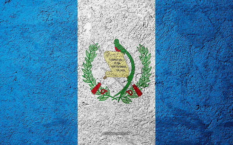 Flag of Guatemala, concrete texture, stone background, Guatemala flag, North America, Guatemala, flags on stone, HD wallpaper