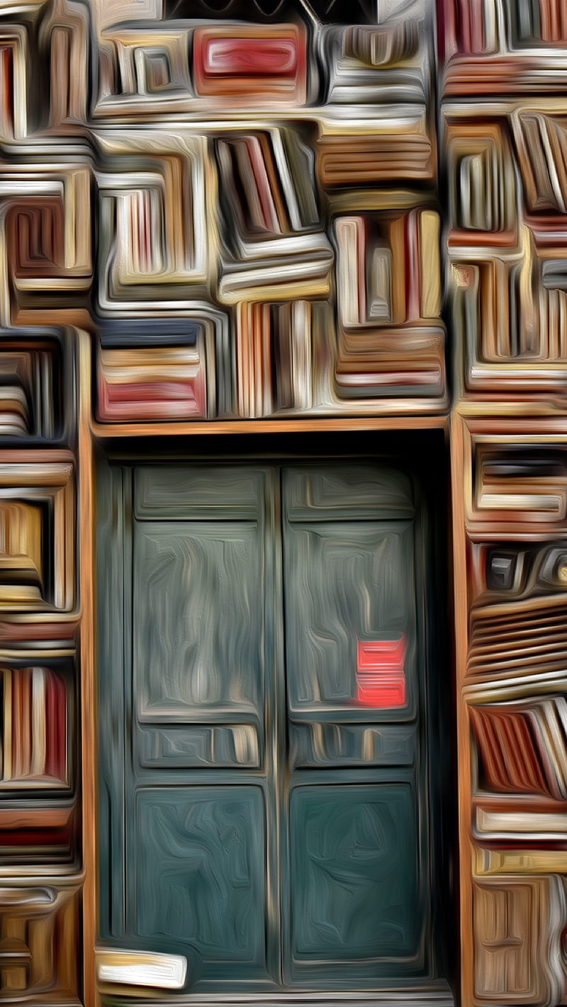 Books Door Entrance Cu, Carsstoon, Culture, Knowledge, Library, HD phone wallpaper