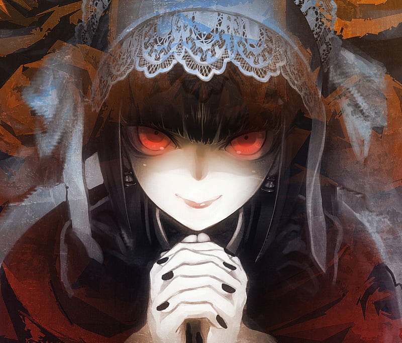 Celestia Ludenberg, smirk, gothic lolita, female, manga, curls, girl, anime,  HD wallpaper | Peakpx