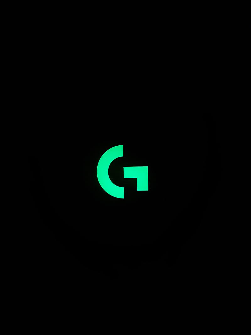 Logitech G Green, black, brand, dark, gaming, logitech g, logitechg, logo, peripherals, HD phone wallpaper