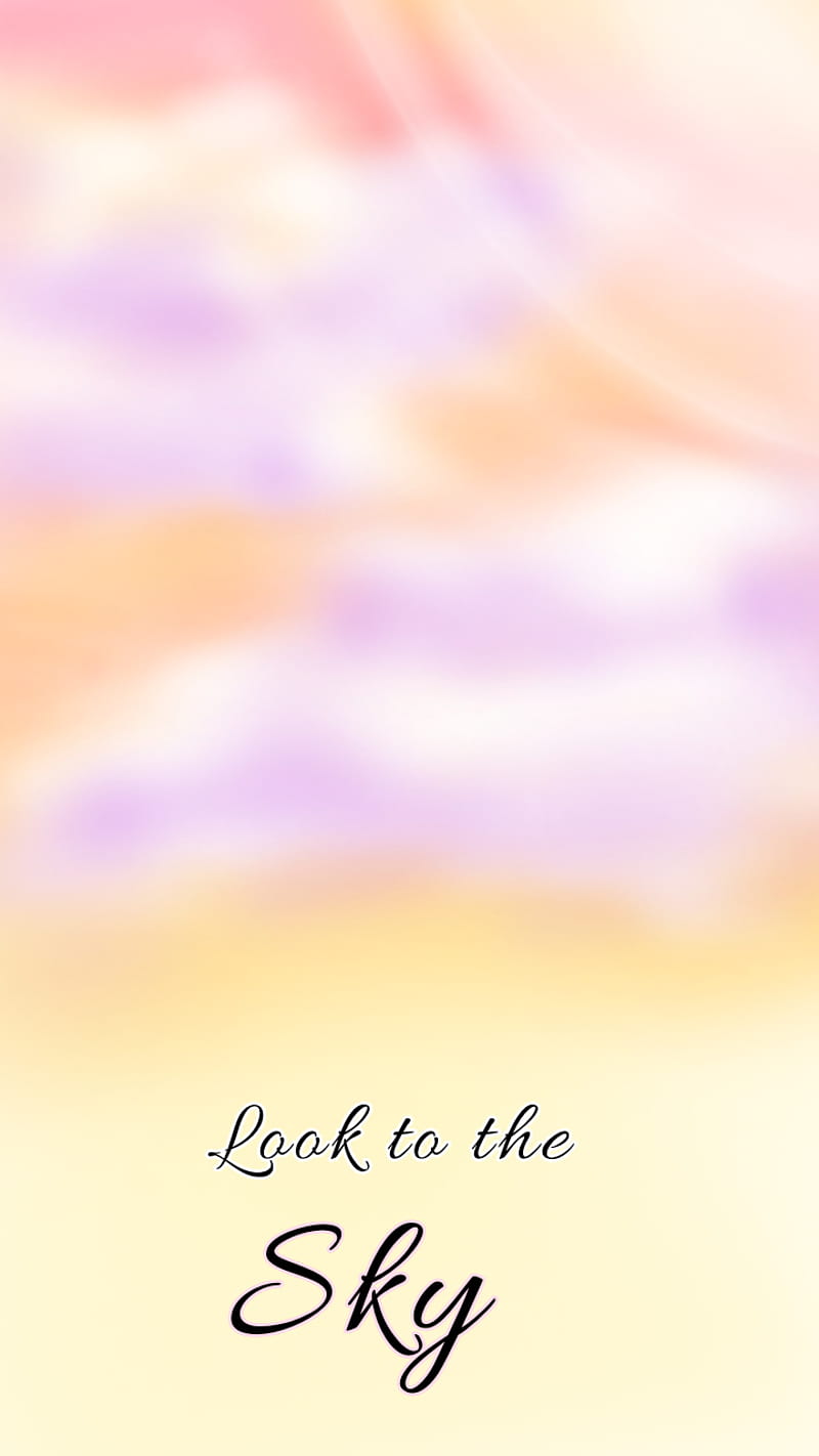 Look to the sky, clouds, encouraging, orange, sunset, wholesome, HD phone wallpaper