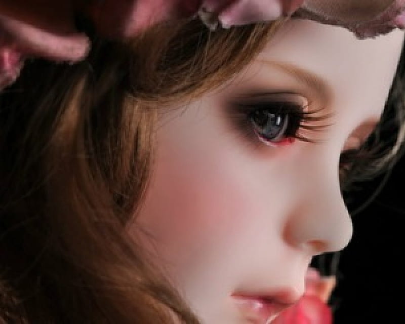 Cute Doll Face, cute, face, doll, girl, HD wallpaper
