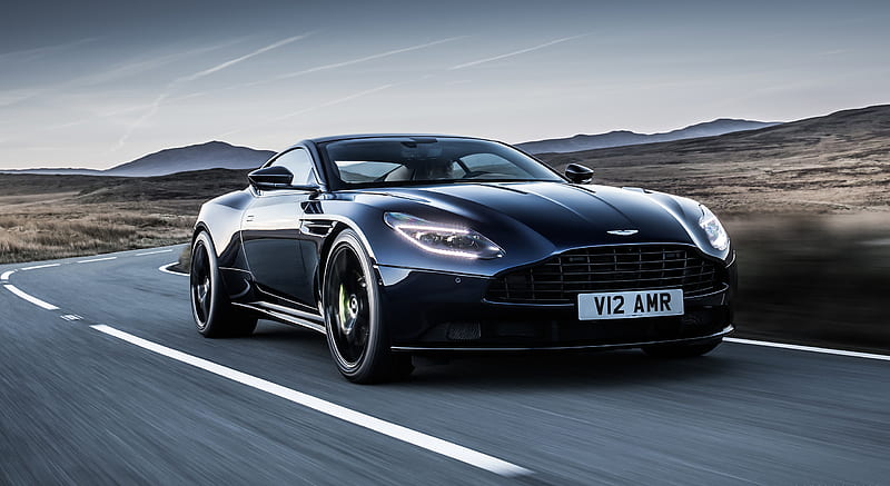 2019 Aston Martin DB11 AMR (Blue Designer Specification) - Front Three-Quarter , car, HD wallpaper