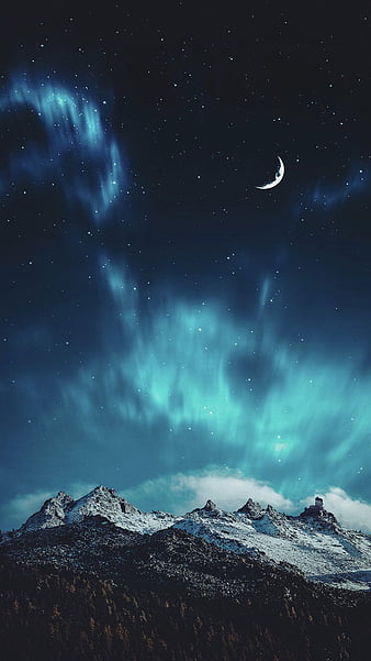 Best View, blue, cloud, dark, duvar kagidi, iphone, iphone 7, night, phone, sky, HD phone wallpaper