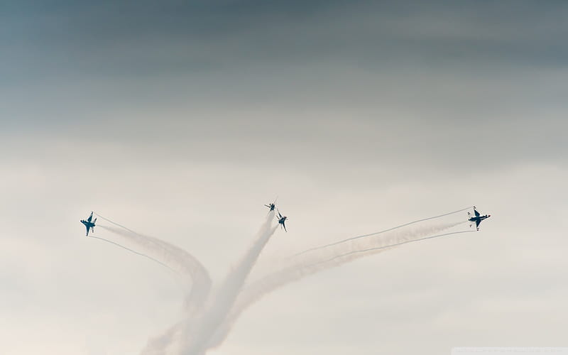 thunderbirds-civil aviation aircraft, HD wallpaper
