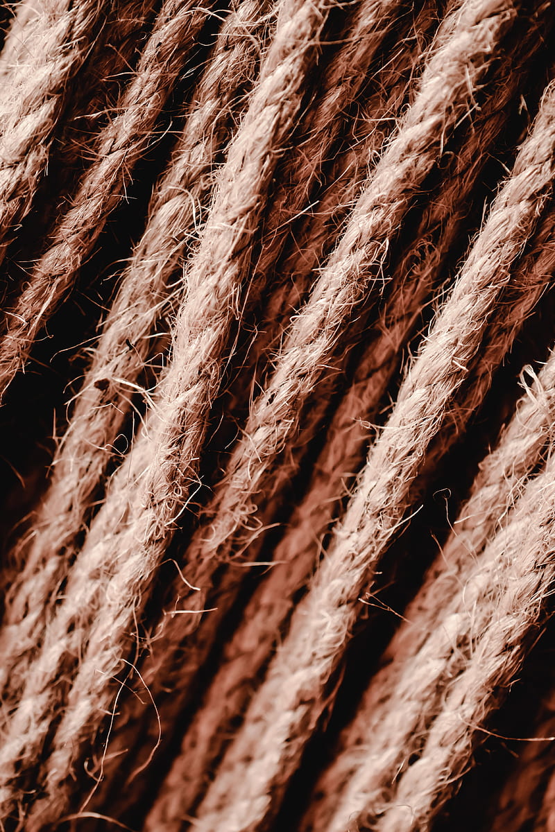 Brown Rope in Close Up graphy, HD phone wallpaper