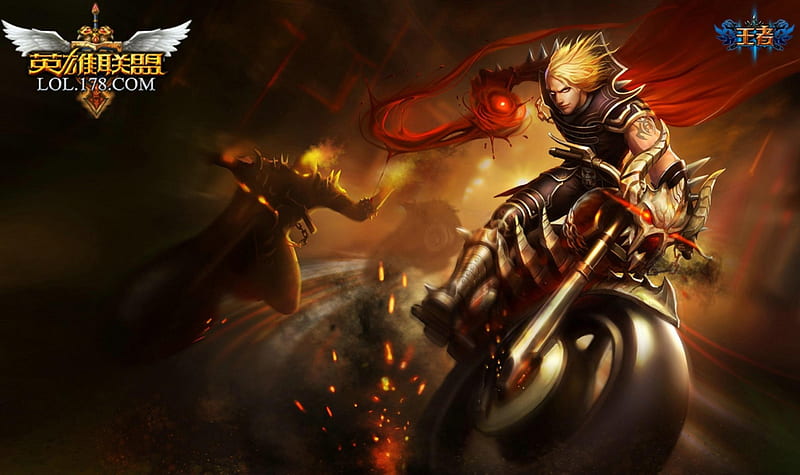 Vladmir, games, male, video games, motorbike, league of legends, motorcycle, armor, cape, armour, HD wallpaper Vladmir, games, male, video games, motorbike, league of legends, motorcycle, armor, cape, armour, HD wallpaper