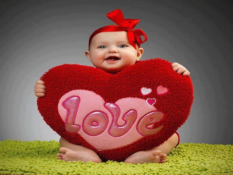 Love baby, red heart, little baby, love, sweet, HD wallpaper | Peakpx