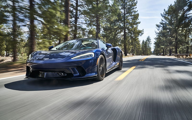 McLaren GT, road, hypercars, 2020 cars, supercars, motion blur, 2020 McLaren GT, british cars, McLaren, HD wallpaper