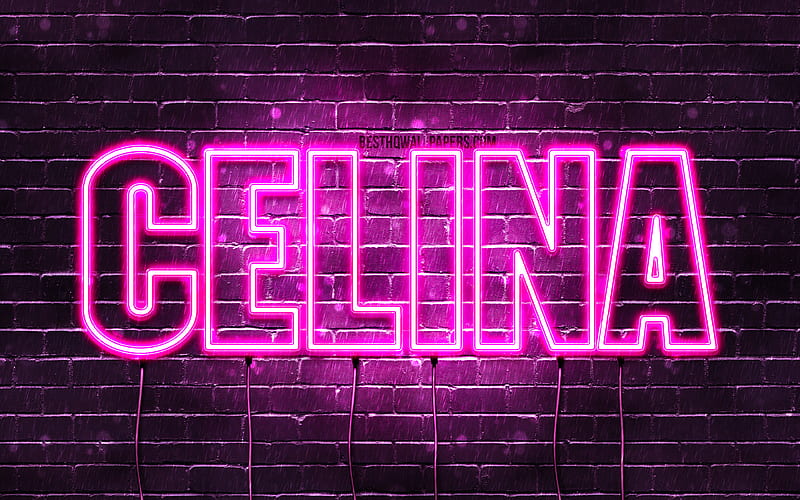 Celina with names, female names, Celina name, purple neon lights, Happy ...