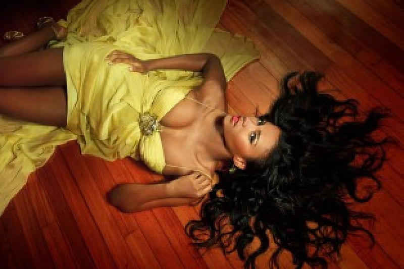 *** Leila Lopes ***, yellow, models, dress, people, HD wallpaper