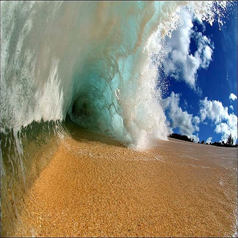 Mini Pipe, beach, mini wave, ocean, sand, sea, water, wave, HD phone wallpaper