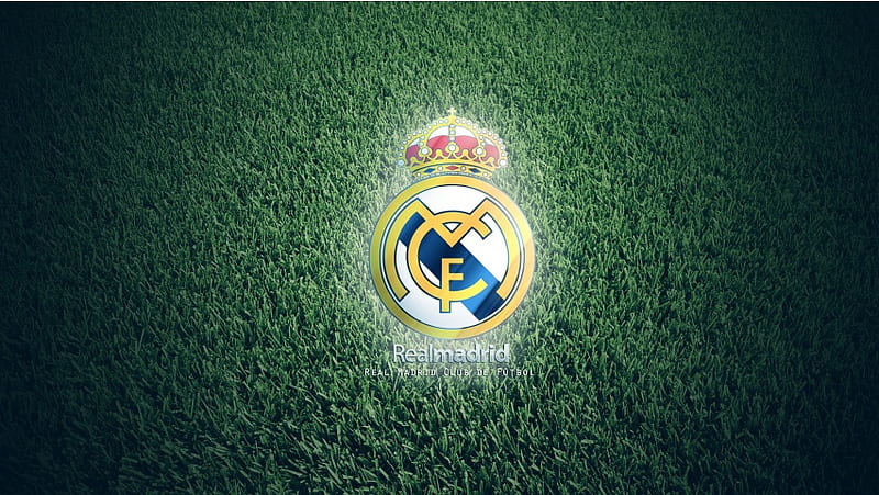 Real Madre FC Club Logo On Grass, HD wallpaper