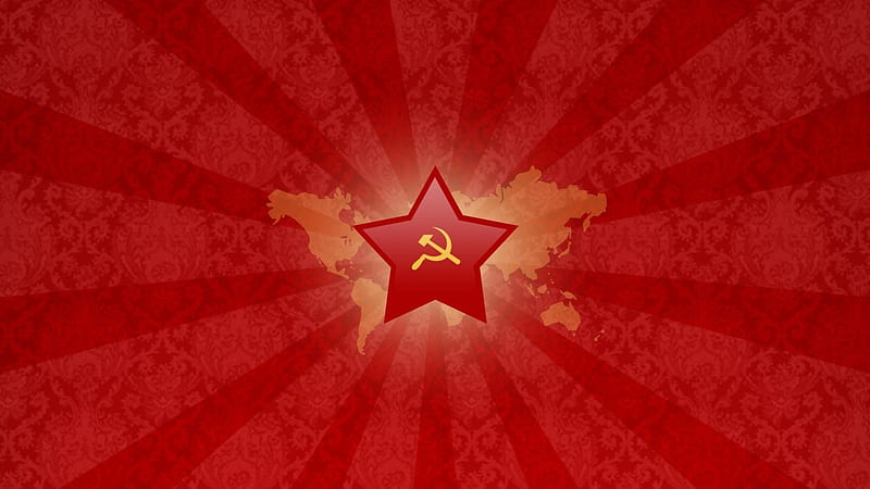 Soviet Star, soviet, hammer, star, sickle, HD wallpaper