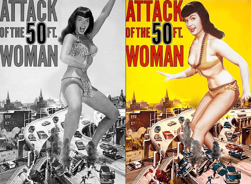 Attack of the 50ft Bettie Page, Attack of the 50ft Woman, Bettie, Attacks, Page, HD wallpaper