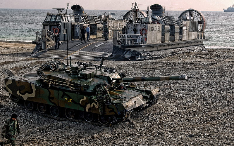 K2 Black Panther, modern tank, South Korean main battle tank, coast, modern armored vehicles, HD wallpaper