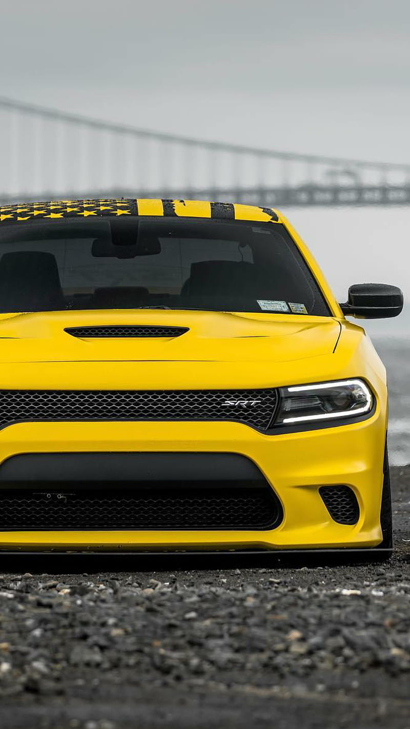 American Muscle, dodge, charger, yellow, muscle car, car, supercar rich, luxury, america, HD phone wallpaper