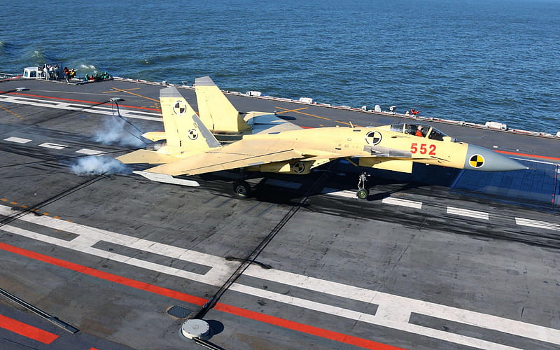 China Navy Aircraft Carrier First Landing And Takeoff J15-2012 military Featured, HD wallpaper