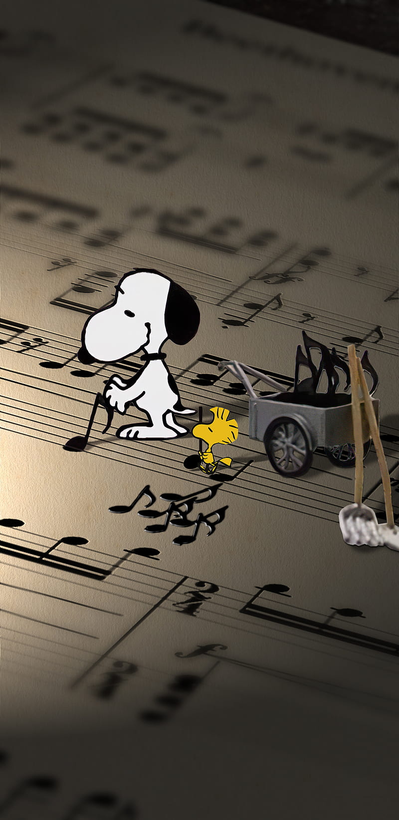 Snoopynotes Charlie Brown Music Notes Peanuts S Chavez Snoopy Woodstock Hd Phone Wallpaper Peakpx
