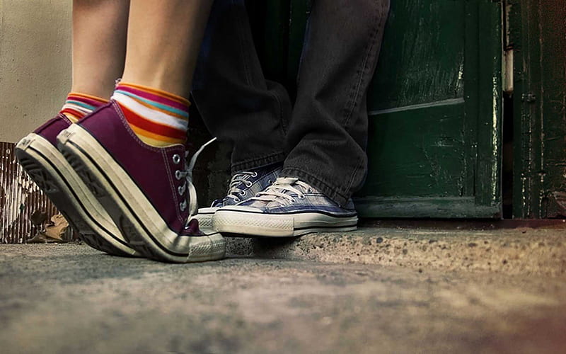 Collection of Anime Couple on 1600×1030 Couple (48 ). Ado. Vans high top sneaker, Love couple , Shoes, Teenage Love, HD wallpaper